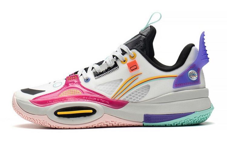 Li Ning All City 10 Fabric All City 10 Low top Basketball Shoes White Unisex ABPS017-2 40