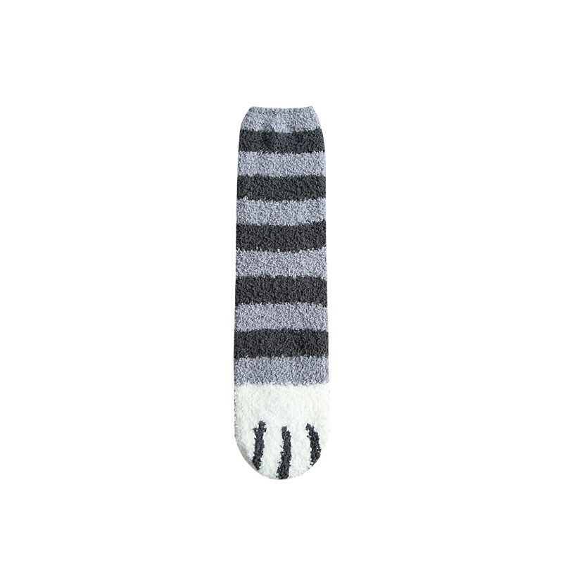 Women Socks Feel Cute Cat Cozy Hairy Mink Velvet Girls Socks Autumn Winter Hosiery Thickened Plush Warm Sleep Home Fluffy Socks
