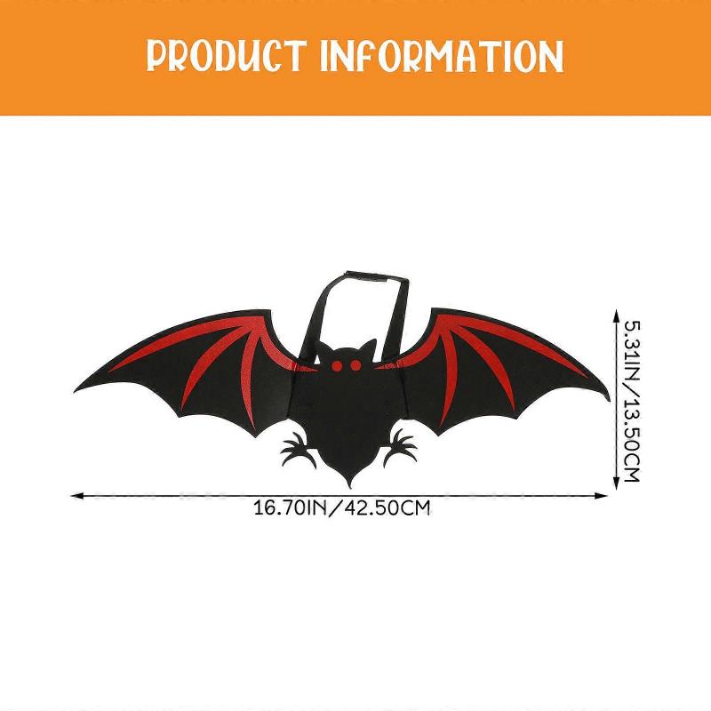 Halloween Dog Bat Wing Costume Comfortable 5Pcs Pet Dress Up Outfit
