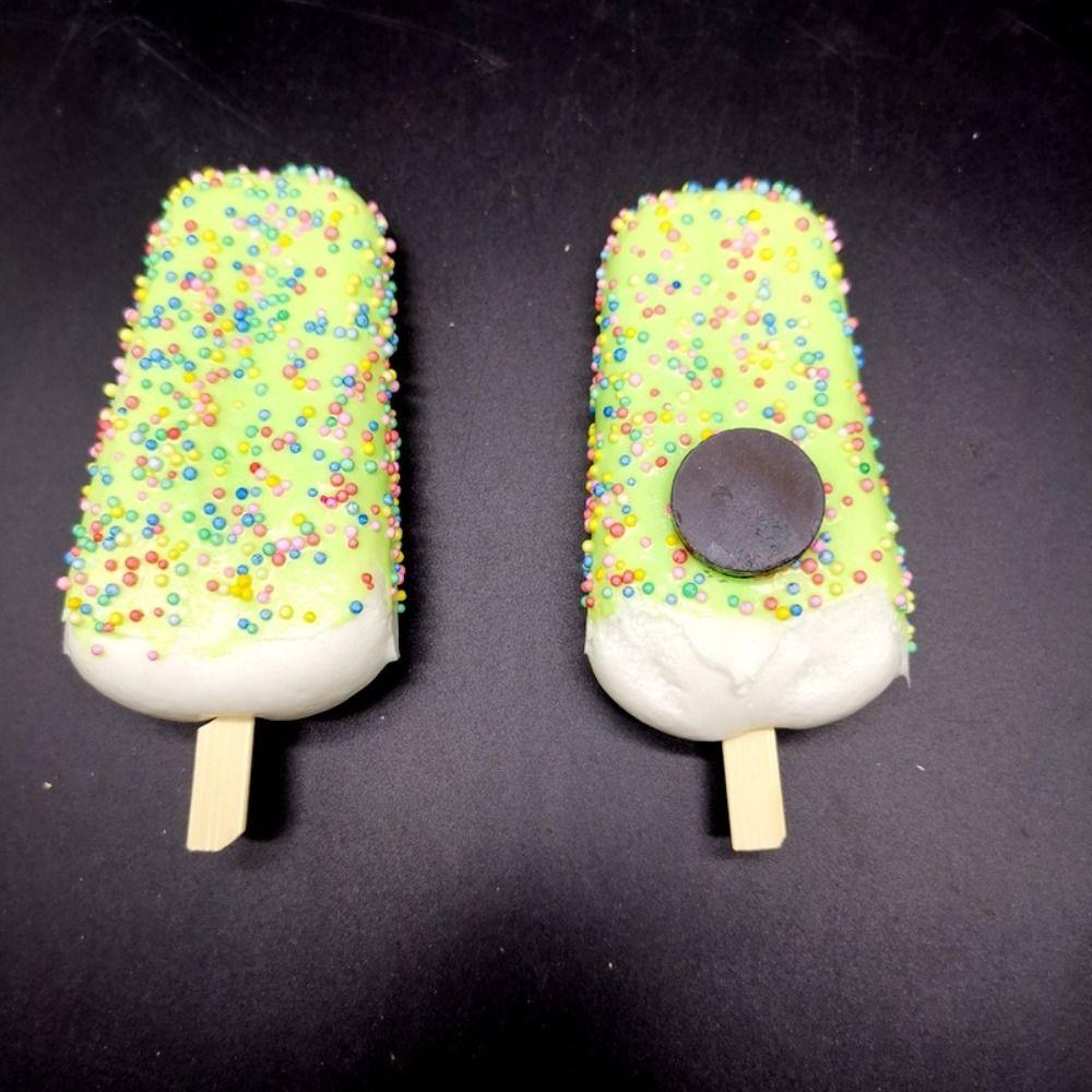 PU Fake Popsicle Popsicle Desktop Ornament Lifelike Refrigerator Sticker  Photography Props