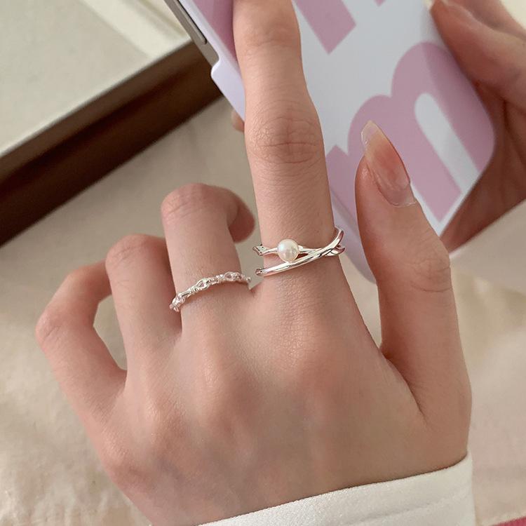 Female Fashion Niche Temperament Simple Cross Layered Ring