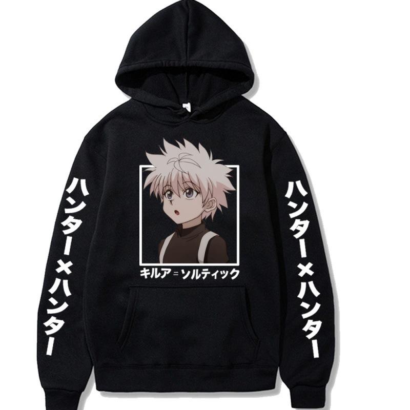 

New Hoodies Killua Zoldyck Print Fashion Sweatshirt Hip Hop Casual Unisex Autumn Winter Fleece Streetwear Tops Male Sudaderas 3XL