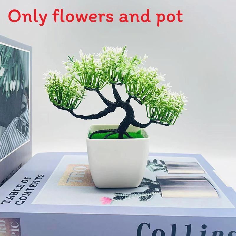 Simulated Pinus Potted Hwangshanensis Artificial Flower For Indoor Decor