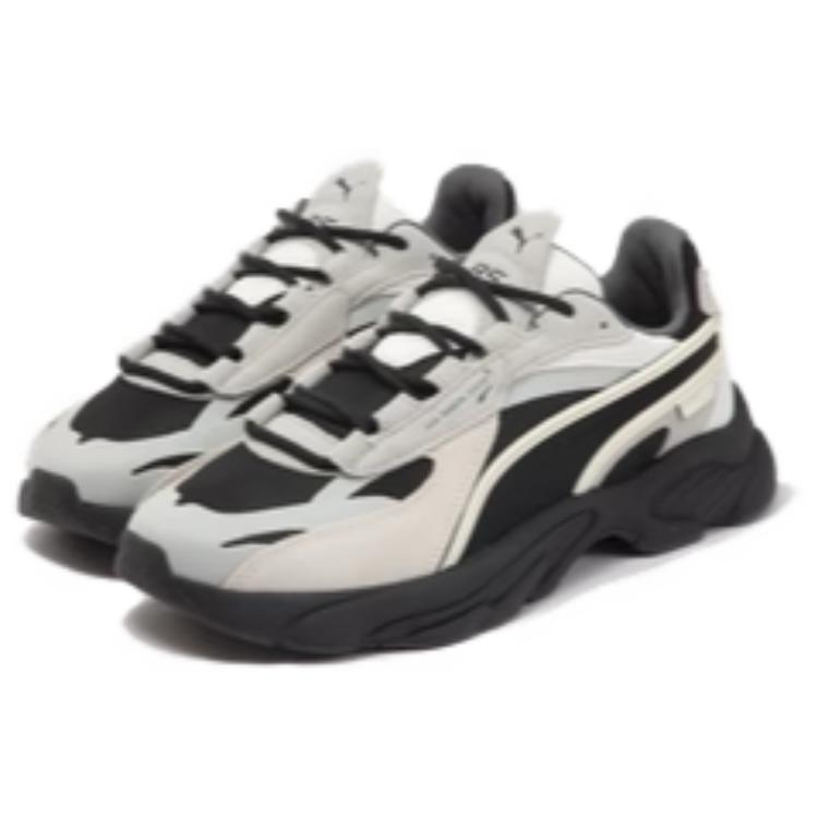 Nye PUMA Rs Connect Støtdempere Sklisikre Slitesterke Lav topp Chunky Sneakers Unisex Svart Hvit Grå 375151-08