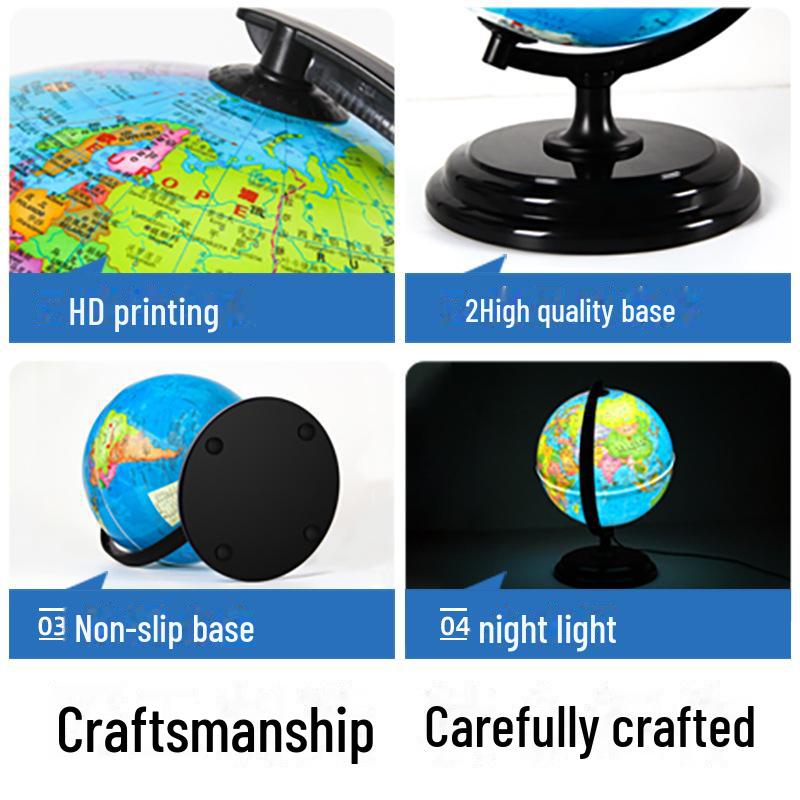 HD Plastic Globe for Primary & Secondary School Students - Educational Tool