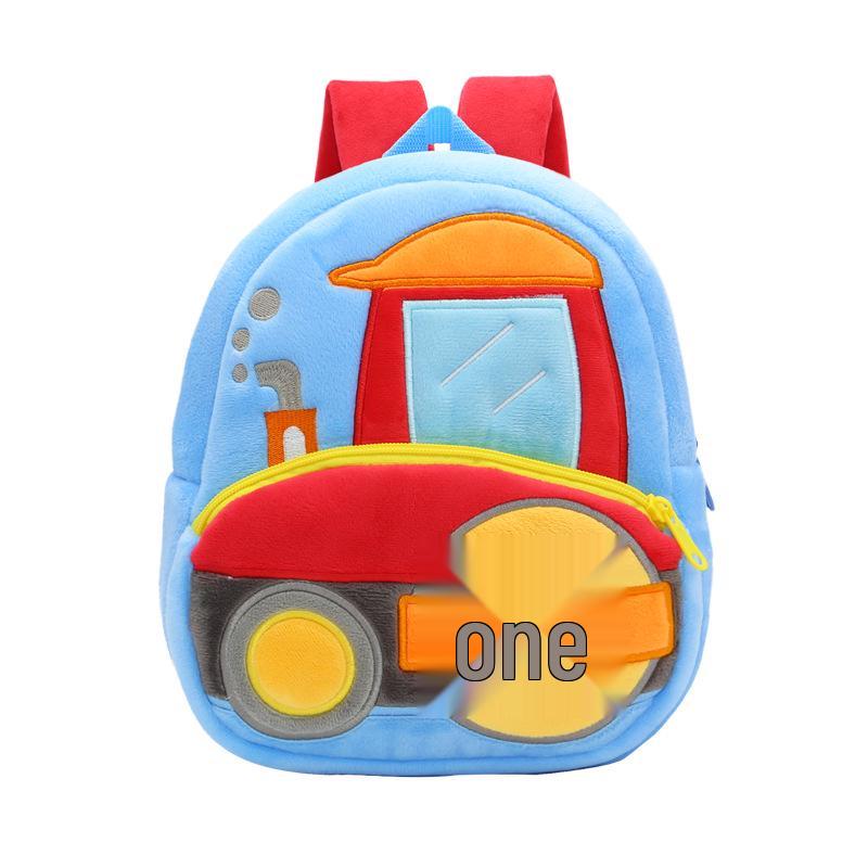 Cute Excavator Plush Backpack for Toddlers - Ideal for 2-4 Year Olds