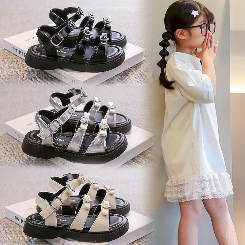 Mädchen Sandalen Sommer Neu Kinder Prinzessinnen Schuhe Mittlere und Große Kinder Strand Durchbrochene Finger Schuhe Weiche Sohle Schuhe