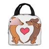 Dachshund Pattern Art Insulated Lunch Bag for Women Office Cooler Thermal Food Box Tote Leakproof Lunch Boxes Container