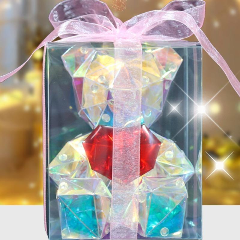 15CM Kärleksbjörnar Jul och Nyårsafton Jultomtens Fantasibjörn Alla Hjärtans Dag Dekor för Flickvän Utställning med Låda