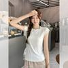 White simple casual round neck short-sleeved T-shirt women's summer new super good-looking, unique and beautiful top