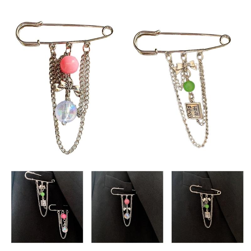 Broche Épingle Chaîne Mode Épingle Corsage Matériau Alliage Épingles de revers Accessoires Bijoux Vêtements pour Décorations de Tissu