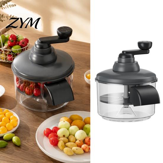 Safe Material Peeling Gadget Hand-cranked Fruit Peeler Machine, Stainless Steel Five-blade Design, Manual Batch Machine Skin Remover Tool for