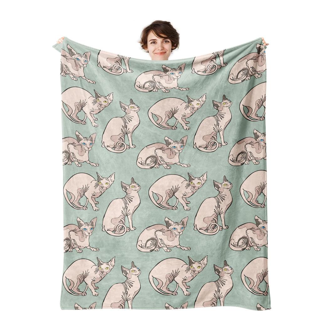 Bear Gummy Candy Cartoon Digital-printed Polyester Bedroom Velvet Flannel Soft Sofa Cover Blanket Fleece Sofa Cover Blankets