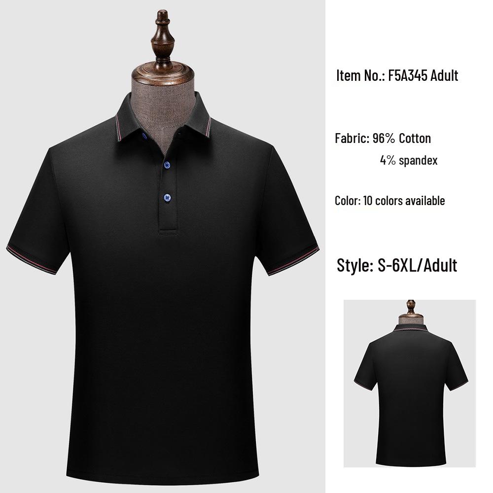 Custom Unisex 50s Sea Island Cotton Polo Shirt - Summer Style Short Sleeve Lapel T-shirt