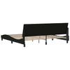 Bed Frame without Mattress  Hanko  Black 200x200 cm Fabric