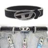Shinning PU Belt with Rhinestones Buckle Woman Girl Decorative Belt for Skirt