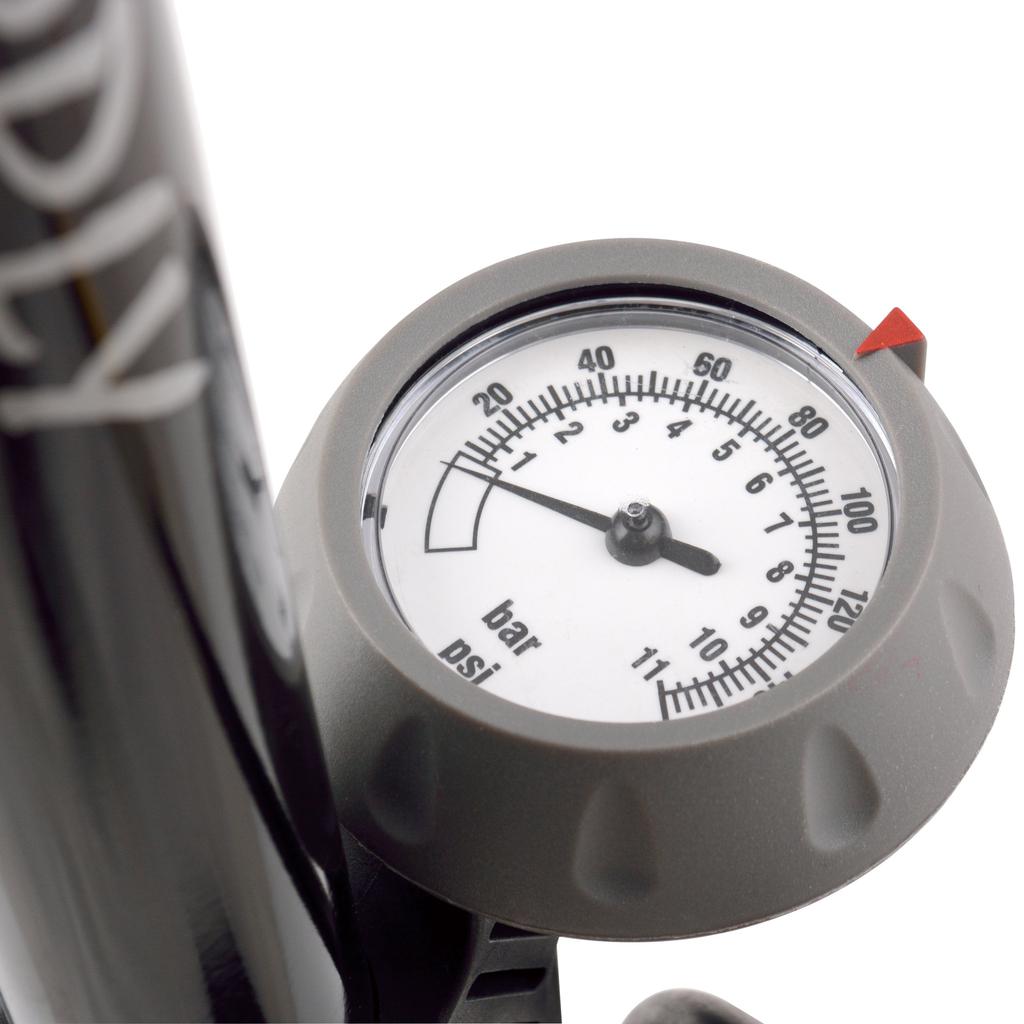 GIYO pump with air Clever compatible with Black GF-55P [Floor gauge] [Uses valve, US/French/British valves]