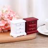 1:12 Dollhouse Miniature Bedside Cabinet Drawer Cabinet Doll House Bedroom Decor