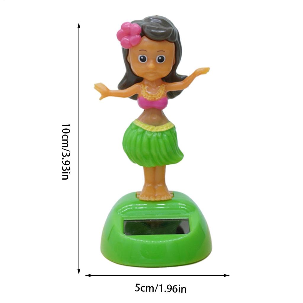 Pzuryhg Fun Solar Dashboard Decorations, Girls Solar Dashboard Ornaments, Hawaiian Girl Shaking Bobblehead for