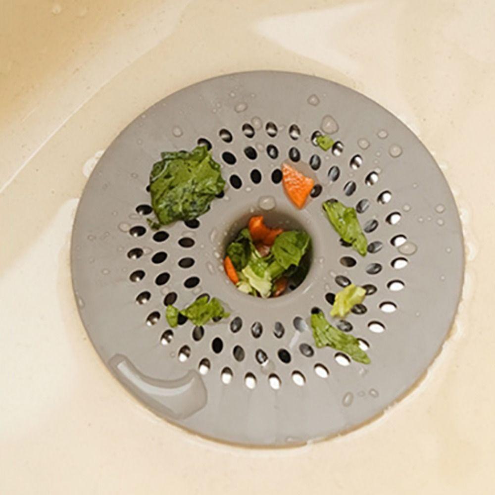 Anti-blocking Hair Kitchen Sink Filter Round Stain Resistant Sink Strainer Lightweight Silicone Hair Filter Hand Sink