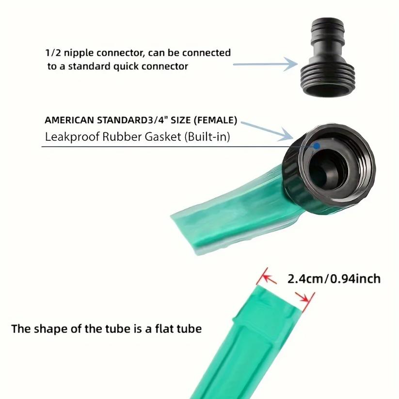 Sprinkler Heads and Soaking Hoses Set Garden Lawn Watering Irrigation Spray Kit Automatic Ground Soaking Drip Hose Sprinkler