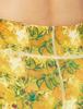 Atsugi Clear Beauty Active Yoga Paint Flower Pattern Stretch Fit Mustard (YOGA) Leggings, 49275PS, Women's,