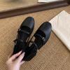 Flat French small red Mary Jane single shoes shoes 2025 summer with skirt wedding shoes ballet evening shoes