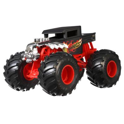 Hot Wheels Monster Truck Μεγάλο Μέγεθος Bone Shaker 1:24 Μέγεθος Παιχνίδι Οχήματος Μίνι Αυτοκίνητο3 και Άνω Κόκκινο HNM40