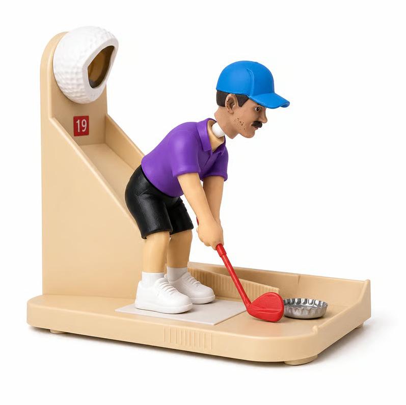1packs Golf Shot Cap Opener Automatic Beer Cap Launcher with Golf Swing, Novelty Bar Tool for Home Bar BBQ, Beer Opener Dad Gift