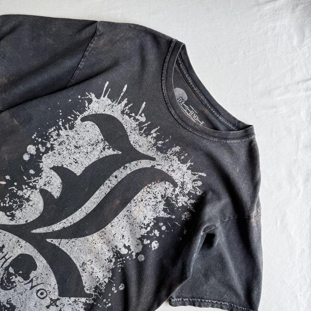 [USED] 00s DEATH NOTE Bleached S/S T-shirt Fade