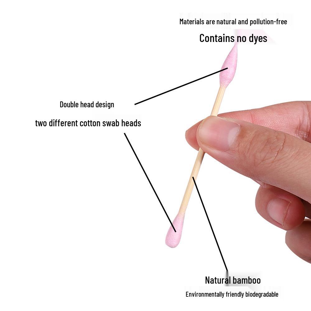 Drawer-style Double-Ended Cotton Swabs: Crafted from premium, eco-friendly cotton, these disposable swabs offer natural cleanliness.