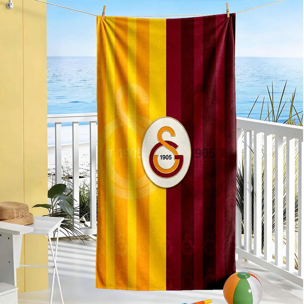 Galatasaray Strandtuch Hohe Saugfähigkeit & Schnelltrocknend Bequem Leicht Geeignet für Sport, Reisen, Schwimmen, Yoga, Badezimmer, Strand Und Pool
