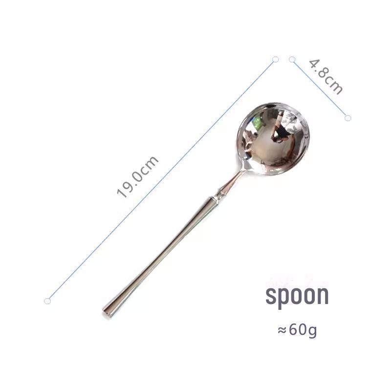 "Juego de Cubiertos Franceses de Acero Inoxidable 304": Cuchillo para carne, Tenedor, Cuchara, Utensilios de postre"