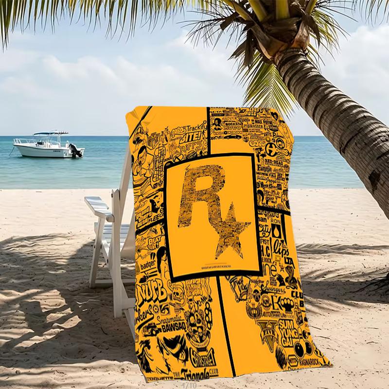 Beach Towel with Rockstar Energy Pattern - soft,absorbent,machine washable Lightweight&Modern,swimming,Travel Essentials