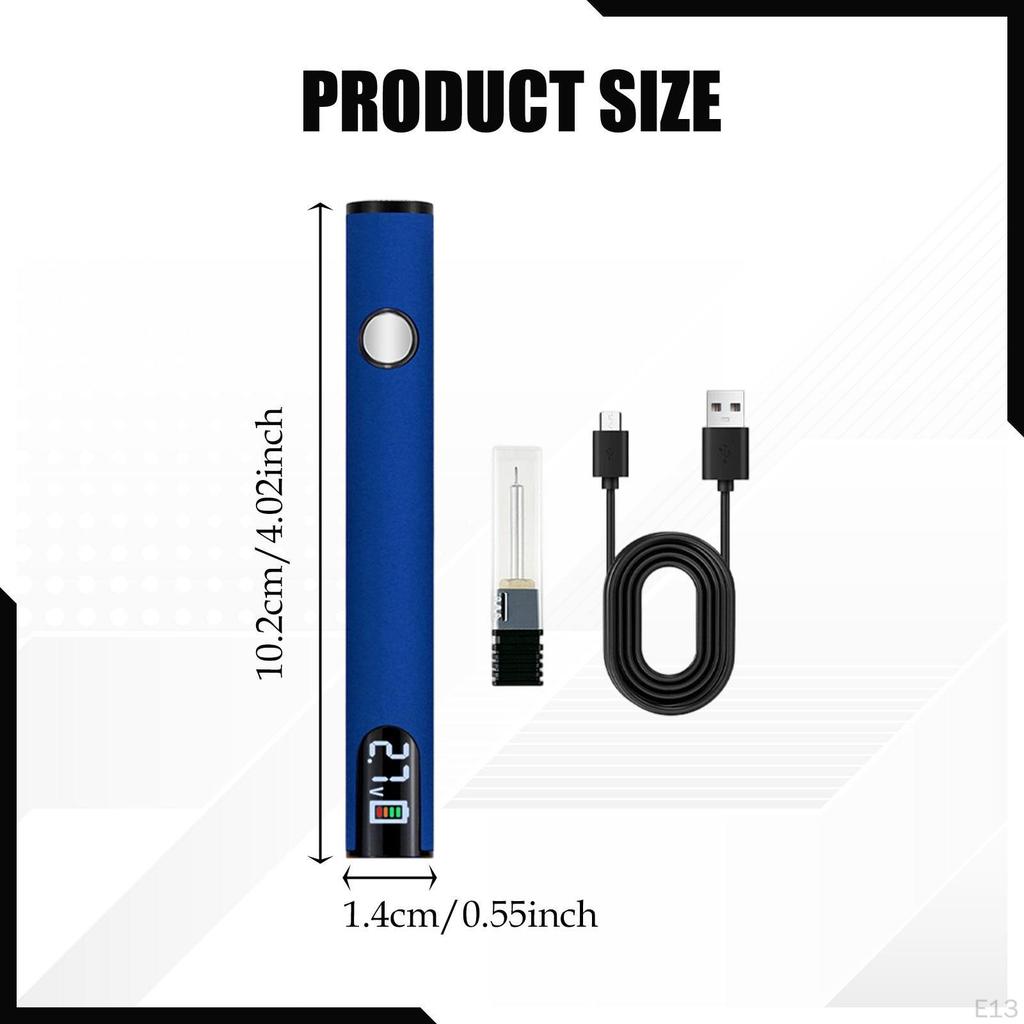 Soldering Iron Kit Battery Pen 650mAh 510 Threaded Portable Cordless USB for Repair