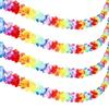 Hawaiian Flower Garland Tropical Artificial Necklace Banner Multicolor Floral Party Decoration Wedding Birthday Party Decor