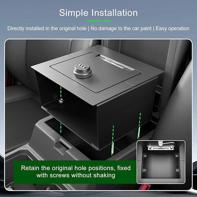 Toyota Car Center Console Armrest Box Safe for Cross-border Security