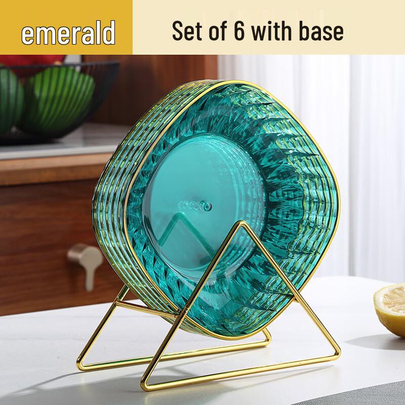 ZISIZ Light Luxury Gold Rimmed Bone Dish Set