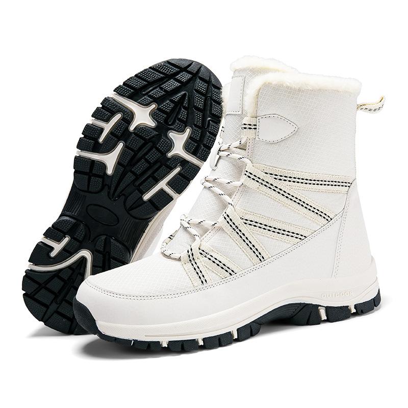 Casual daily versatile large size high-top snow boots women's shoes comfortable and warm waterproof and non-slip outdoor women's cotton shoes