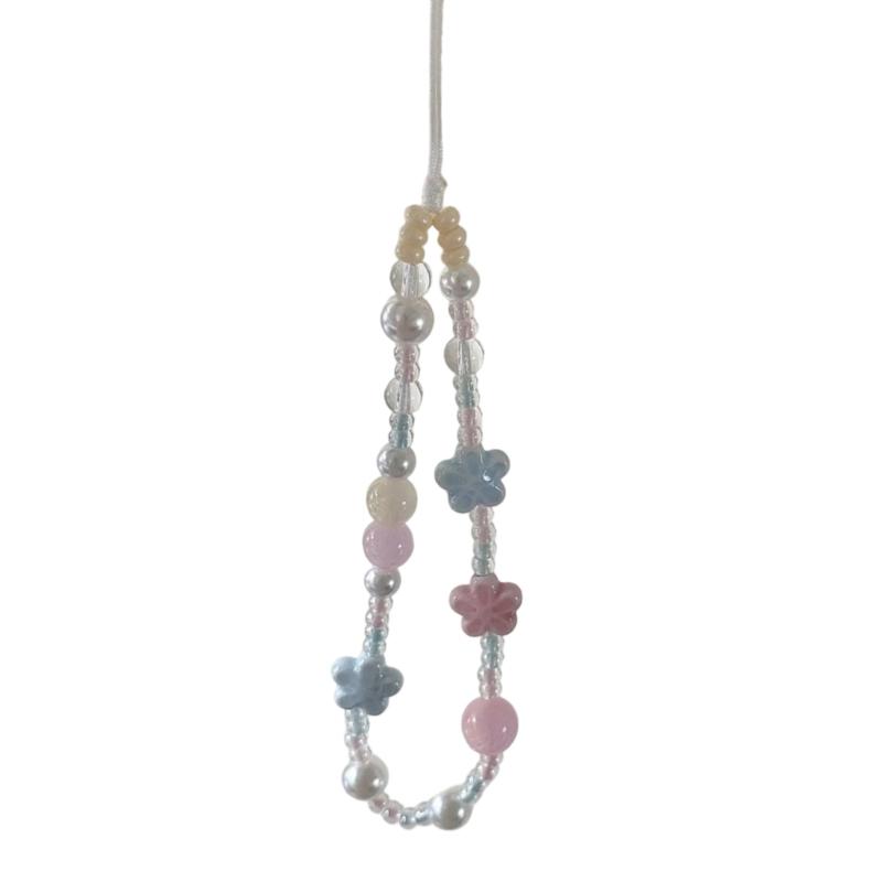 

Eye Catching Mobile Phone Chain Plastic Beaded Cellphone Lanyard For Women Girls Telephone Strap Jewelry Drop-resistant 1