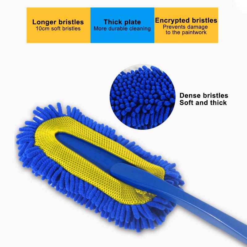 Car Cleaning Mop Dust Removal Wash Brush Scratch-Free Microfiber Car Collector Duster Clean Kit Car Detailing Wash Tool