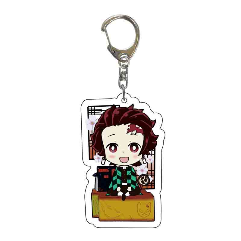 Demon Slayer Kimetsu No Yaiba Infinity Castle Acrylic Key Ring Kamado Nezuko Tokitou Muichirou Action Model Figure Toys Premium Quality