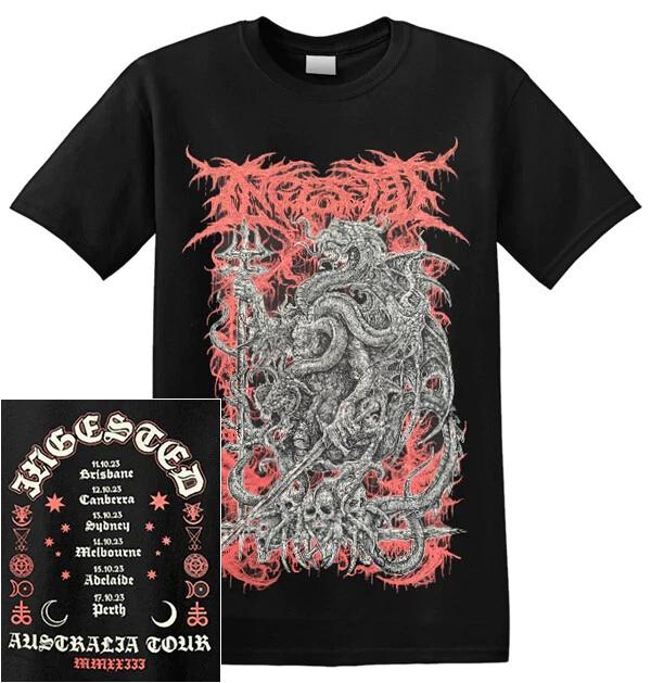 Ingested Australian Tour Shirt S-3XL Tshirt Official Band T-shirt S
