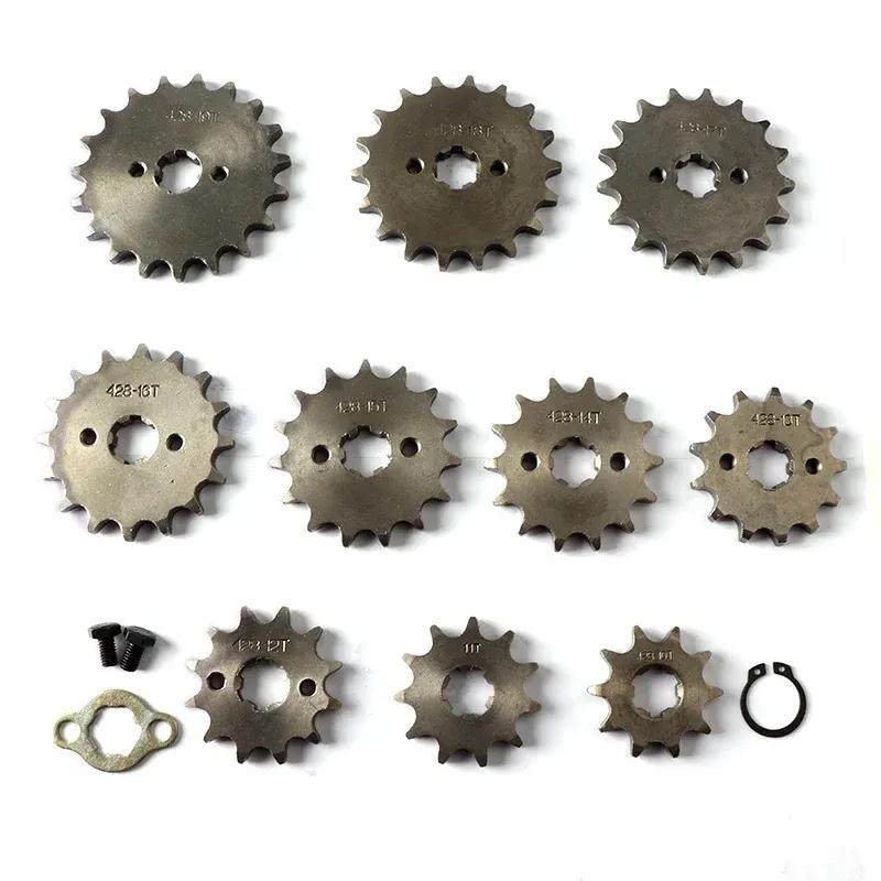 Motorcycle ATV Front Engine 428# 10T 11T 12T 13T 14T 15T 16T 17T 18T 19T Teeth 17mm 20mm Chain Sprocket With Retainer Plate Lock