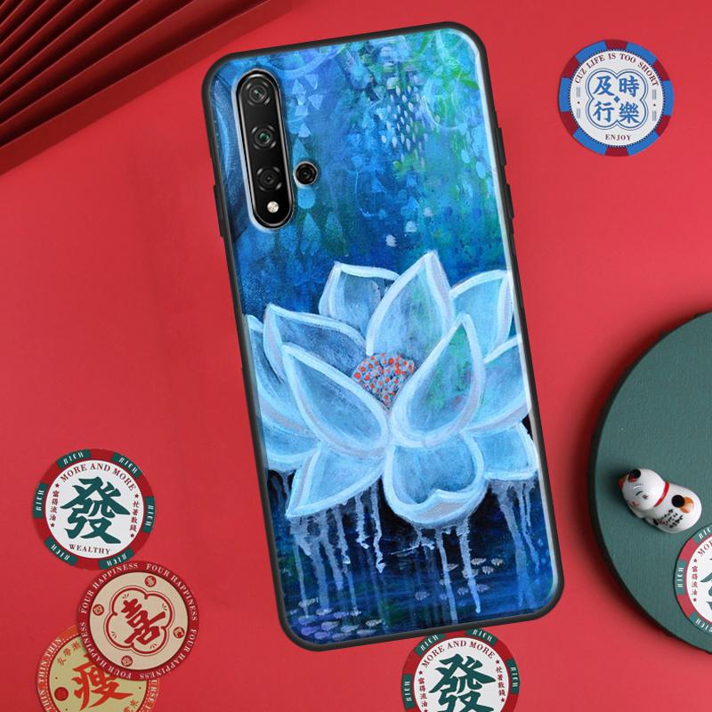 Lotus Flower For Huawei P30 P20 P40 Lite P60 Pro Nova 5T 12s 12i 11i Y90 Y70 Y60 Y61 Y91 Y72 9 10 SE Case