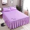 WOSTAR Nordic solid bed sheet cover bedspread summer soft comfort bedding set luxury home textiles single double queen king size