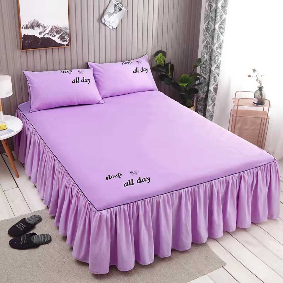 WOSTAR Nordic solid bed sheet cover bedspread summer soft comfort bedding set luxury home textiles single double queen king size