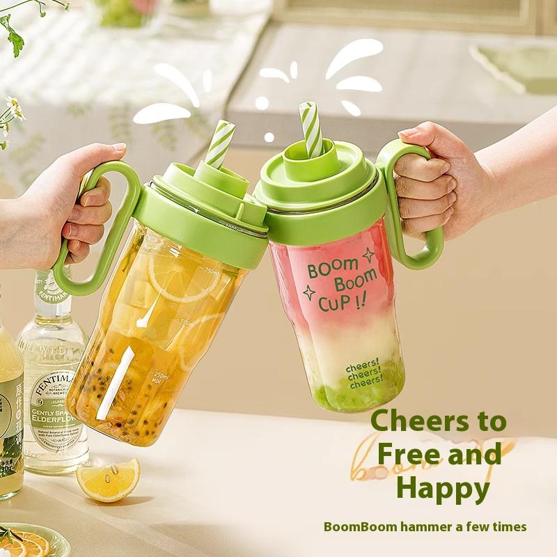 Gianxi Xue Ke Cup Fa Lai Xue Chui Chui Cup Home Made Milk Tea Tool Hand Lemon Tea Set Straw Cup