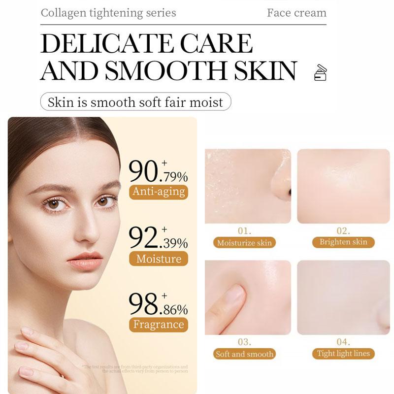 Sadoer Crema Facial Firmeza Colágeno Hidratante Suavizante Antiarrugas Nutritiva Cremas Faciales Productos de Belleza Cuidado de la Piel Facial