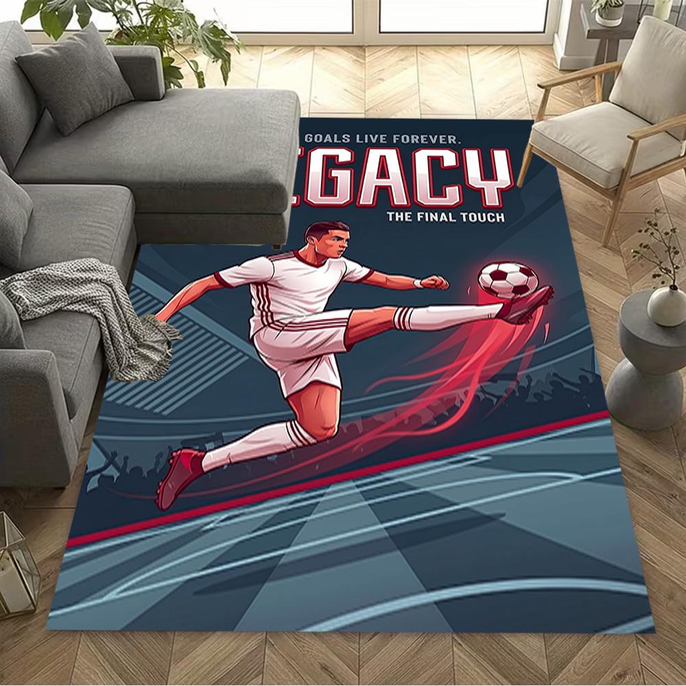 Ronaldo Cr7 Football Legend Floor Mat Design for Study Room Game Room Foyer Kitchen Antislip Carpet Decorate Offices Best for Christmas